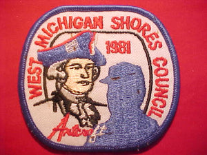 1981 NJ PATCH, WEST MICHIGAN SHORES COUNCIL CONTIGENT