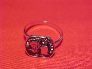 1981 NJ RING, ADJUSTABLE, SILVER COLOR