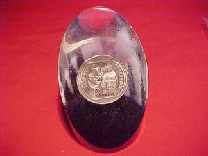 1981 NJ PAPERWEIGHT, LUCITE, FLAWED