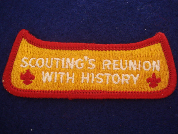 81 NJ wide game patch, scouting's reunion with history, patch worn below the participant's pocket patch
