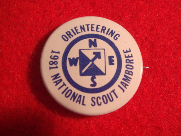 81 NJ pin back button, orienteering