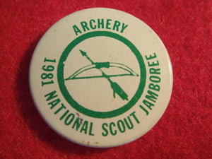 81 NJ pin back button, archery