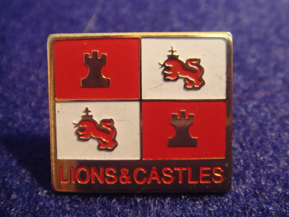 81 NJ subcamp pin, lions & castles, unofficial