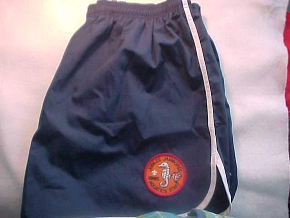 1985 NJ SWIM TRUNKS, AQUATICS STAFF, SIZE LARGE, MINT