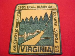 1985 NJ U. S. FOREST SERVICE PATCH, VIRGINIA DIVISION OF FORESTRY