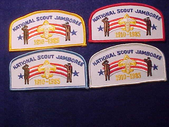 1985 NJ SHOULDER PATCH SET, MEDICAL STAFF, 4 DIFFERENT