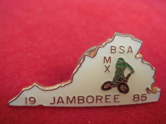 85 NJ motorcross staff pin (BMX?)
