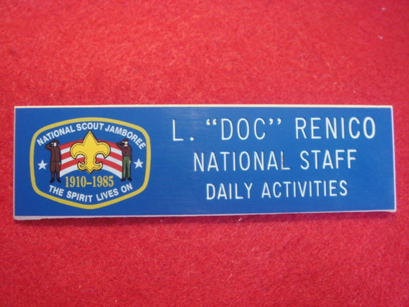 85 NJ national staff daily activities name badge