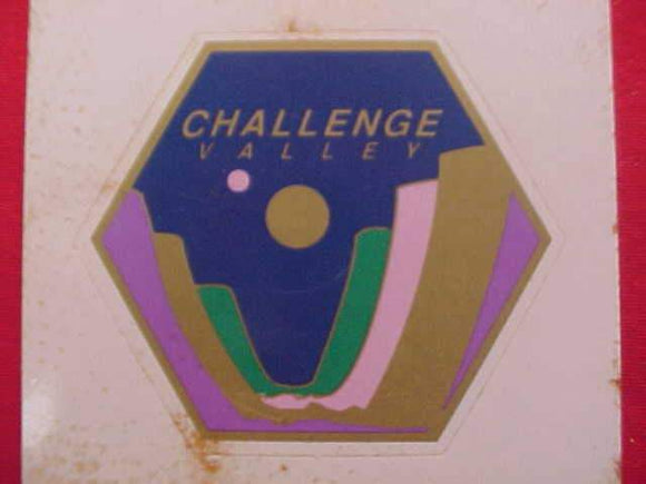 1989 NJ ACTIVITY STICKER, CHALLENGE VALLEY