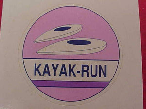 1989 NJ ACTIVITY STICKER, KAYAK-RUN