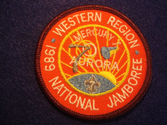 89 NJ subcamp 7 patch, western region, Mercury 7