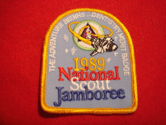 89 NJ dentistry merit badge patch, yellow border