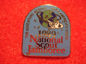 89 NJ hat pin, official, cloissonne, 21 x 25 mm