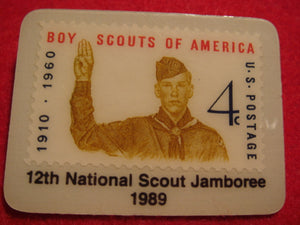 89 NJ USA 1960 postage stamp pin