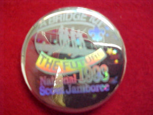 93 NJ pin back button, hologram, rare