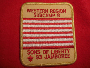 93 NJ subcamp 8, western region patch