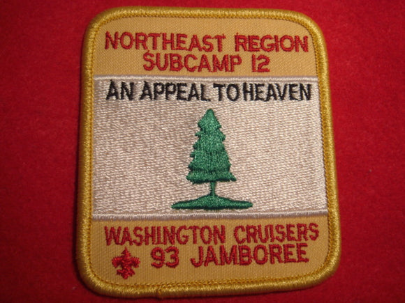 93 NJ subcamp 12, northeast region patch, 12 font correct