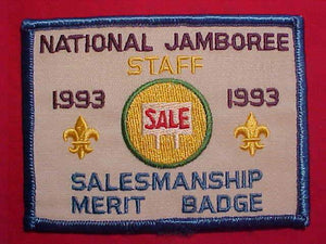 1993 NJ PATCH, SALESMAN MERIT BADGE STAFF