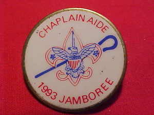 1993 NJ PIN, CHAPLAIN AIDE, 25MM ROUND