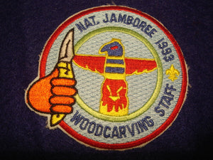 93 NJ woodcarving staff patch