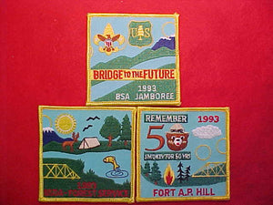 1993 NJ USDA FOREST SERVICE 3 PIECE PATCH SET