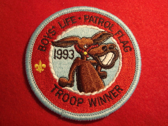 93 NJ Boys' Life patrol flag troop winner patch