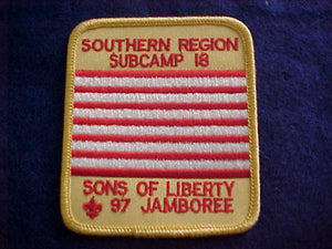 1997 NJ PATCH, SUBCAMP 18, SOUTHERN REGION