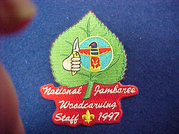 1997 patch, woodcarving staff