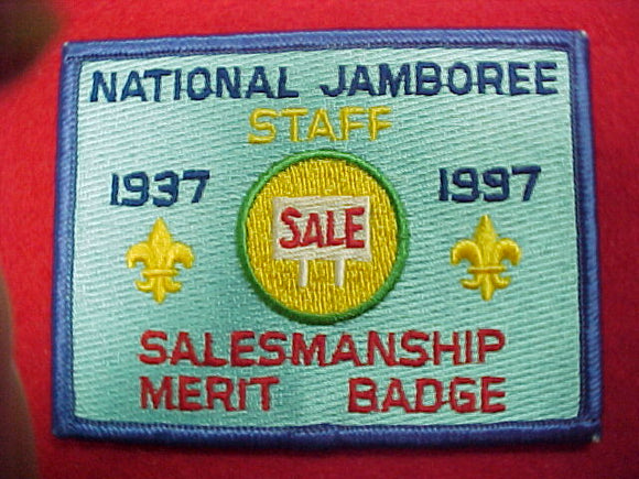 1997 patch, staff, salesmanship merit badge
