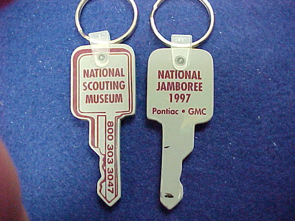 1997 keychain, pontiac/gmc, nat. scouting museum