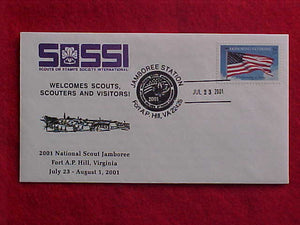 2001 NJ CACHET, SOSSI, 7/23/01 CANCELLATION