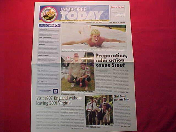 2001 NJ NEWSPAPER, JAMBOREE TODAY, ISSUE 5, 7/28/01