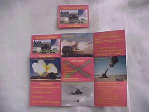 2005 NJ BROCHURE, U. S. ARMY FIELD ARTILLERY, FOLDS OUT