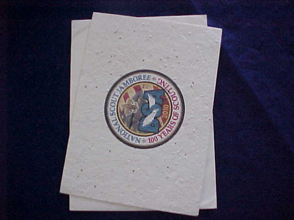 2010 NJ NOTE CARD & ENVELOPE, HANDMADE SEED PAPER READY FOR PLANTING