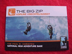 2013 NJ CARD, "THE BIG ZIP", NATIONAL HIGH ADVENTURE BASE