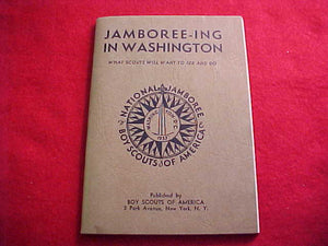 1937 NJ BOOKLET, "JAMBOREE-ING IN WASHINGTON", 106 PAGES