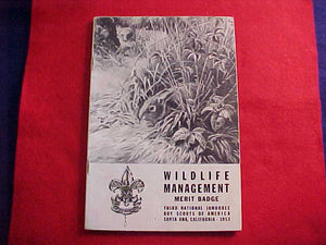 1953 NJ PAMPHLET, WILDLIFE MANAGEMENT MERIT BADGE, 95 PAGES