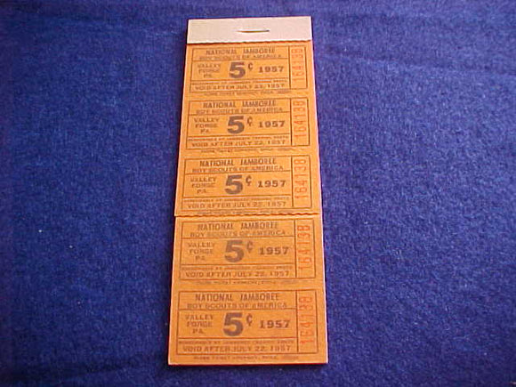 1957 NJ TRADING POST TICKET BOOKLET