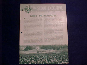 1957 NJ MAGAZINE, "THE SCOUT EXECUTIVE", 8/1957, JAMBO ARTICLE