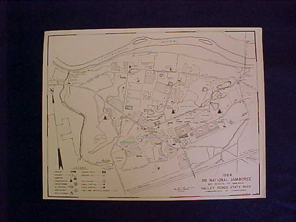 1964 NJ MAP, BLACK INK, 8.5X11