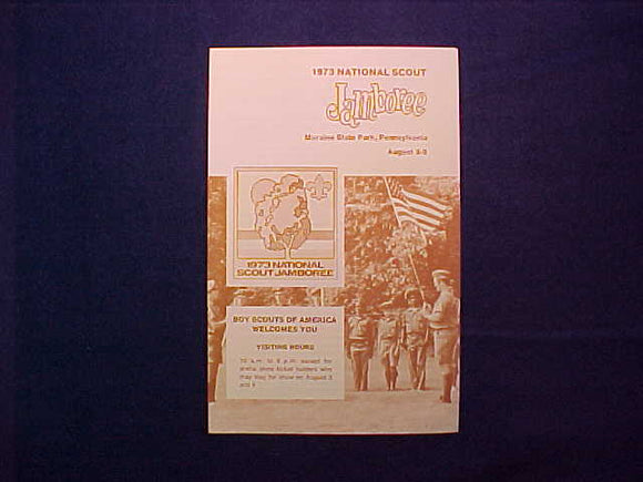 1973 NJ BROCHURE, JAMBOREE EAST VISITOR'S INFO, MORAINE STATE PARK, PENNSYLVANIA