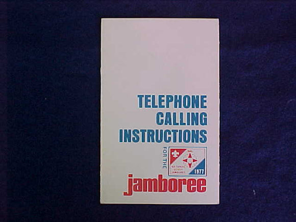1977 NJ BOOKLET, TELEPHONE CALLING INSTRUCTIONS