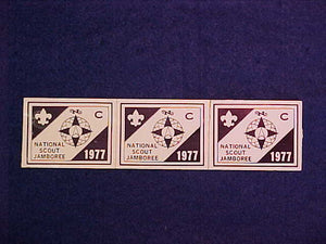 1977 NJ STICKERS, TRADING POST "C", SET OF 3