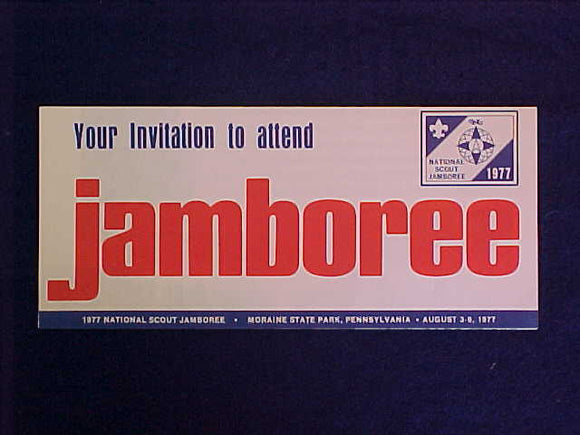 1977 NJ BROCHURE, INVITATION TO ATTEND