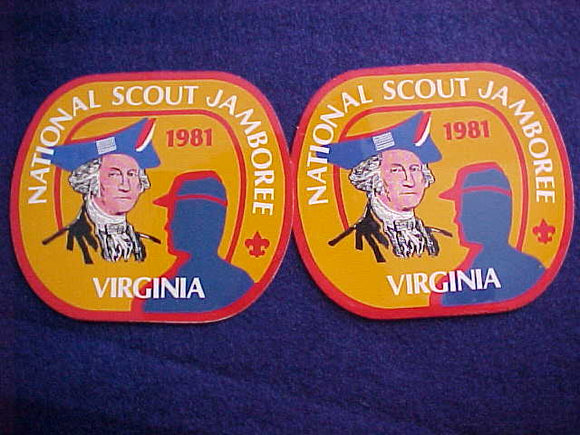 1981 NJ STICKERS, SET OF 2