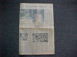 1981 NJ NEWSPAPER, "RICHMOND TIMES-DISPATCH", JULY 29, 1981