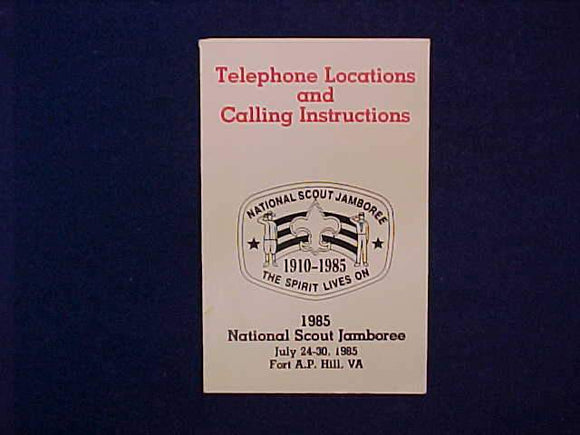 1985 NJ TELEPHONE CALLING INSTRUCTIONS BOOKLET