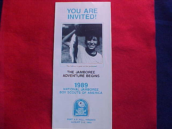 1989 NJ INVITATION TO ATTEND JAMBOREE