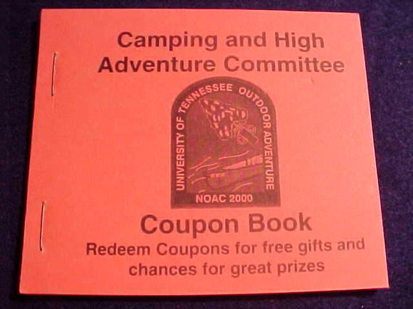 2000 NOAC COUPON BOOK, CAMPING AND HIGH ADVENTURE COMMITTEE