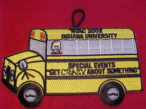 2002 NOAC PATCH, SPECIAL EVENTS, INDIANA UNIV.